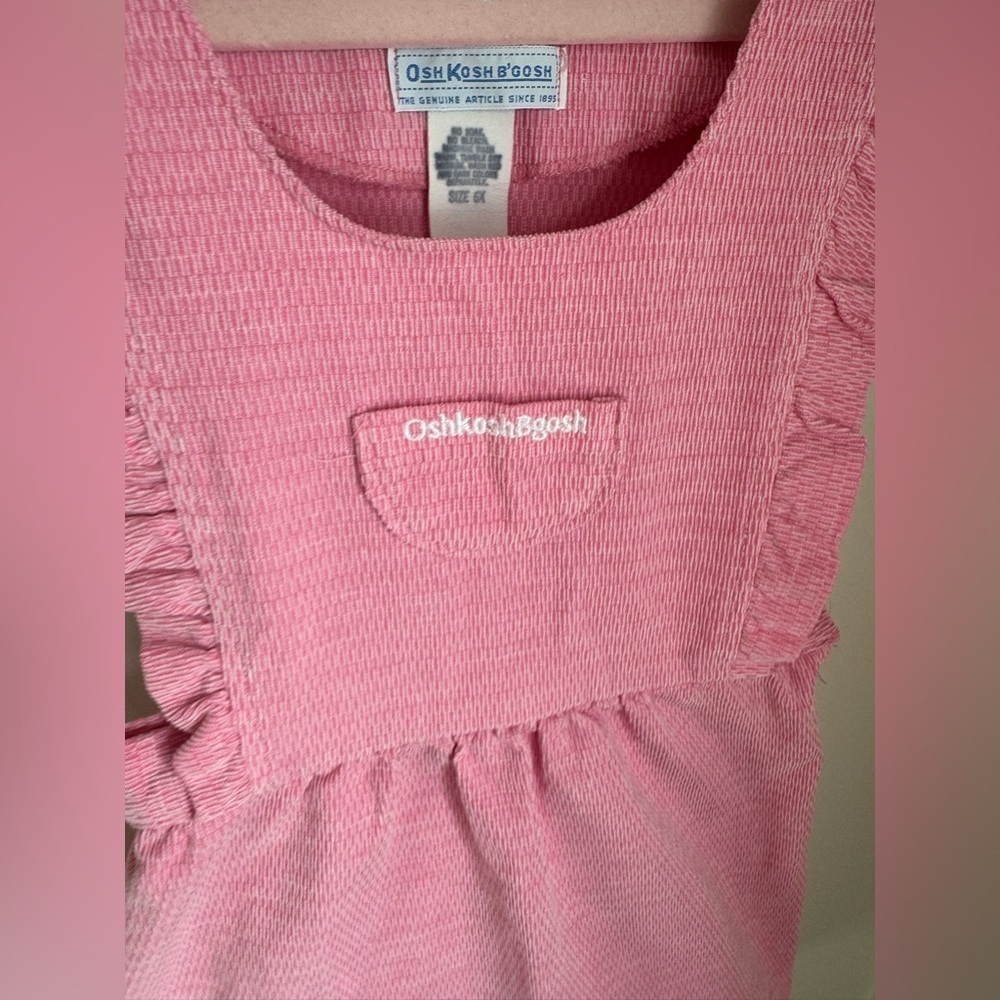 Oshkosh B’gosh Girls Vintage Pink Jumper Dress Size 6x - Picture 3 of 8